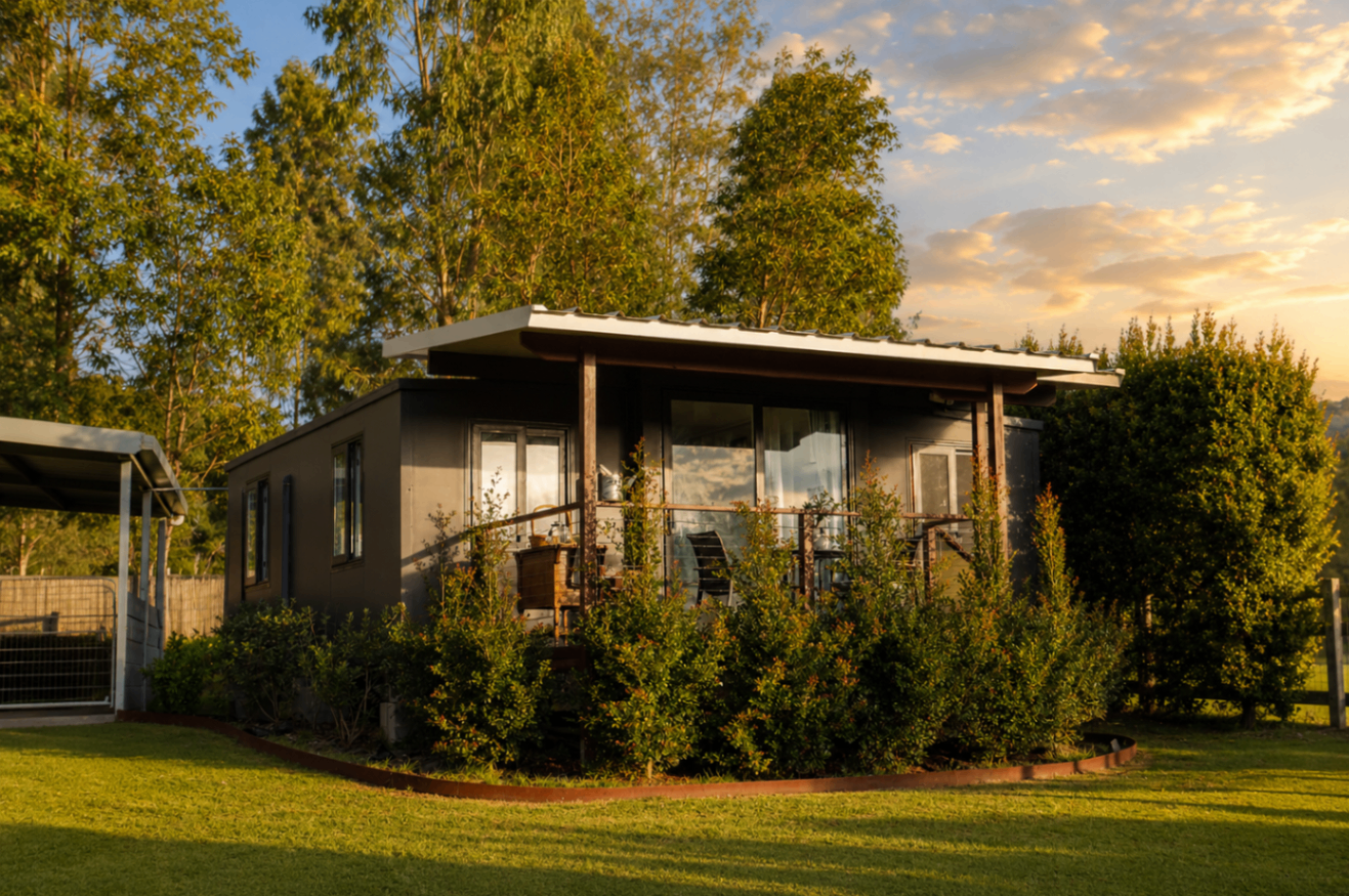 Mountain View Cottage exterior at Camp Mountain, furnished accommodation near Samford
