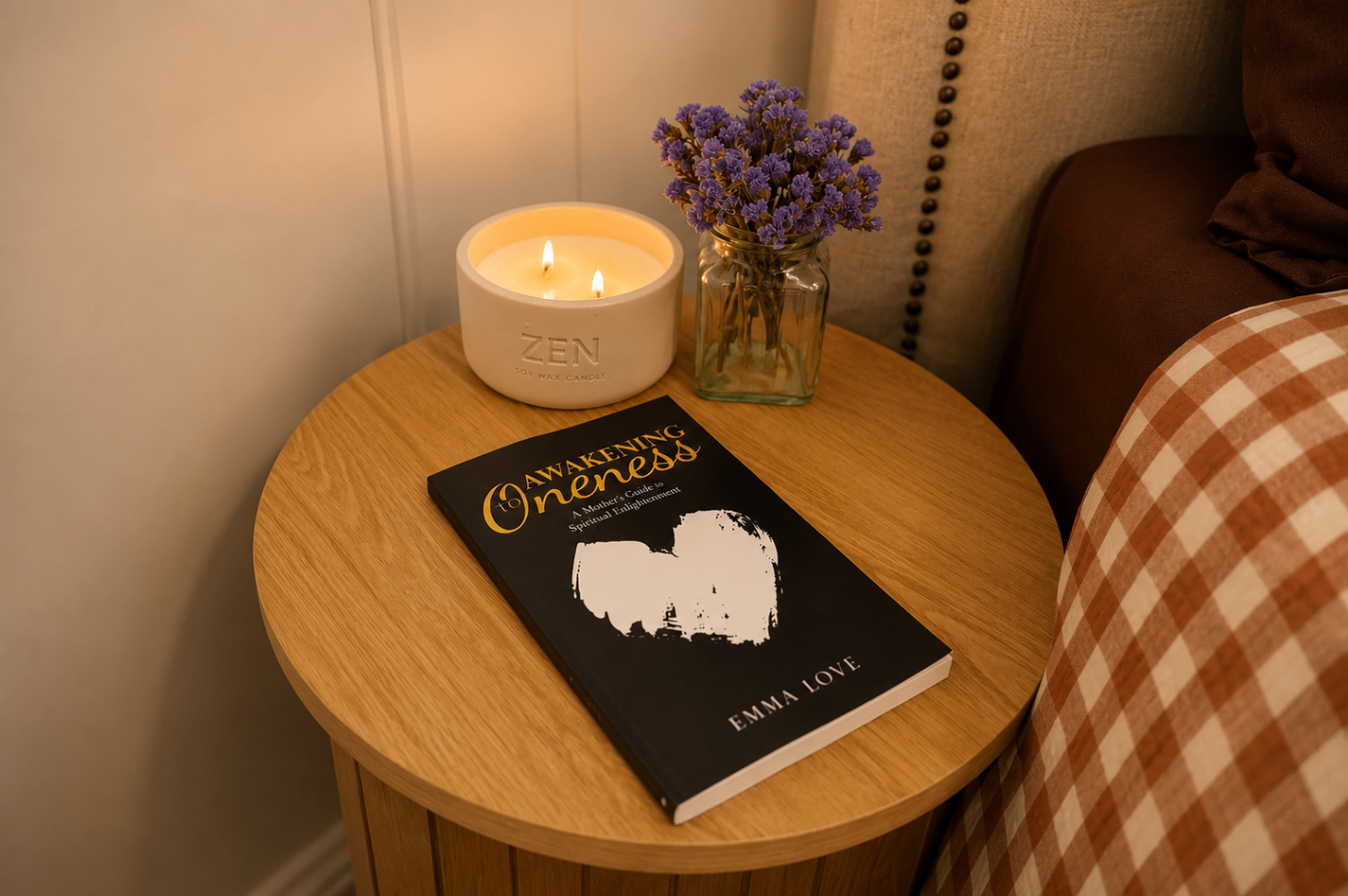 Awakening to Oneness beside the bed in the cottage